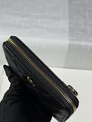Chanel Zippered Coin Case Carviar Gold Hardware Black - 3