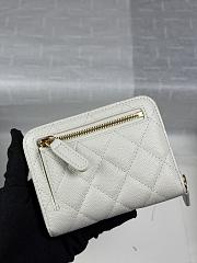 Chanel Zippered Coin Case Carviar Gold Hardware White - 4