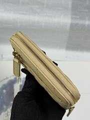 Chanel Zippered Coin Case Carviar Gold Hardware Yellow - 5