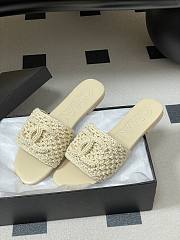 Chanel CC logo crochet design Sandals Beige - 6
