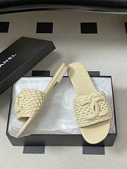 Chanel CC logo crochet design Sandals Beige - 4