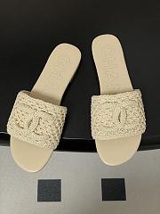 Chanel CC logo crochet design Sandals Beige - 2