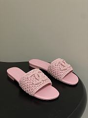 Chanel CC logo crochet design Sandals Pink - 1