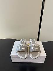 Dior Dentelle Heeled Slide Gray - 1