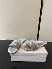 Dior Dentelle Heeled Slide Gray - 6