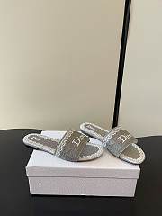 Dior Dentelle Heeled Slide Gray - 2