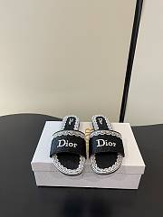 Dior Dentelle Heeled Slide Black - 1