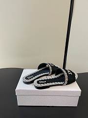 Dior Dentelle Heeled Slide Black - 6