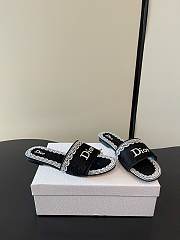 Dior Dentelle Heeled Slide Black - 5