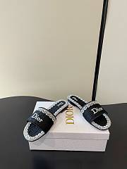 Dior Dentelle Heeled Slide Black - 3