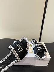 Dior Dentelle Heeled Slide Black - 2