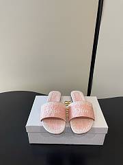 Dior Dentelle Heeled Slide Pink - 1