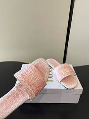 Dior Dentelle Heeled Slide Pink - 3