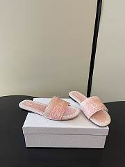 Dior Dentelle Heeled Slide Pink - 4