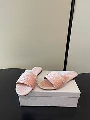Dior Dentelle Heeled Slide Pink - 2
