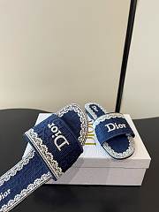 Dior Dentelle Heeled Slide Dark Blue - 4