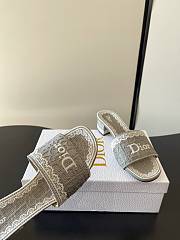 Dior Dentelle Heeled Slide 3.5 cm Gray - 2