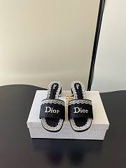Dior Dentelle Heeled Slide 3.5 cm Black - 1