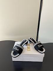 Dior Dentelle Heeled Slide 3.5 cm Black - 5