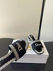 Dior Dentelle Heeled Slide 3.5 cm Black - 3