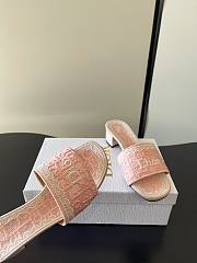 Dior Dentelle Heeled Slide 3.5 cm Pink - 6