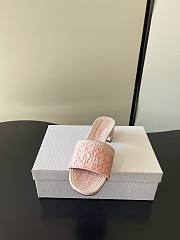 Dior Dentelle Heeled Slide 3.5 cm Pink - 4