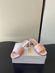 Dior Dentelle Heeled Slide 3.5 cm Pink - 3