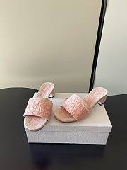Dior Dentelle Heeled Slide 3.5 cm Pink - 2