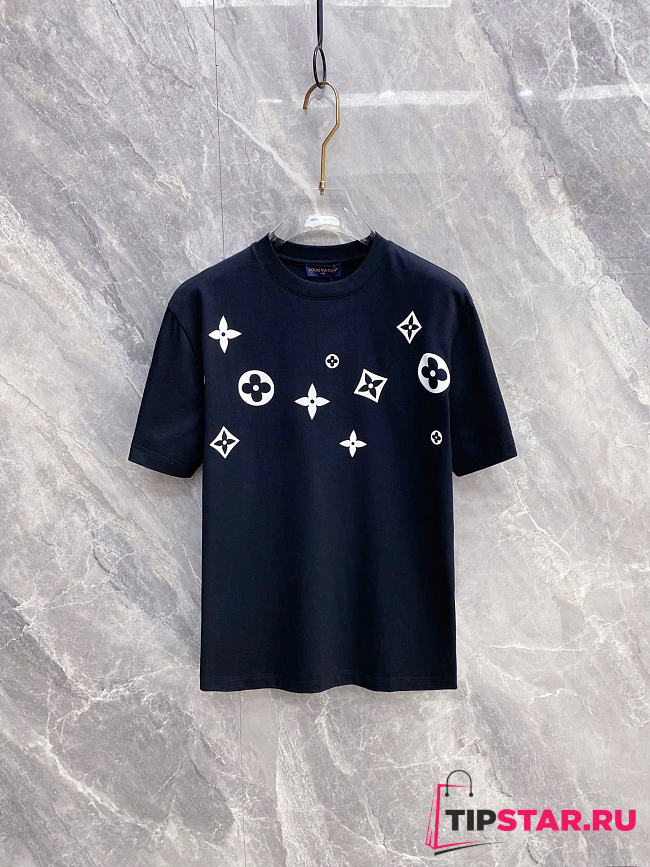 Louis Vuitton Monogram Scatter T-Shirt Black - 1