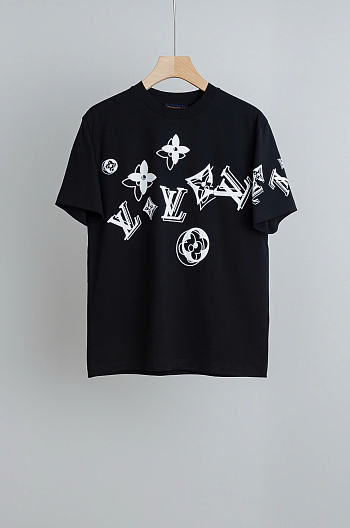 Louis Vuitton Short-Sleeve Crewneck T-Shirt Black
