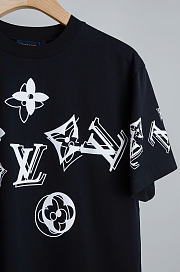 Louis Vuitton Short-Sleeve Crewneck T-Shirt Black - 5