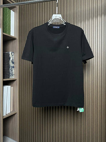 Louis Vuitton Embroidered Logo T-Shirt Black
