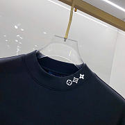 Louis Vuitton Embroidered Logo Long-Sleeve T-Shirt Black - 2