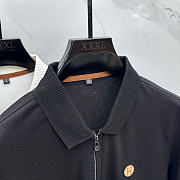 Hermès Men’s Long-Sleeve Zip Polo Black - 4
