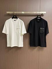 Fendi Black T-Shirt with Zip Pocket - 5