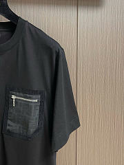 Fendi Black T-Shirt with Zip Pocket - 2