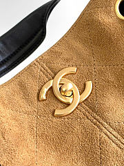 Chanel 25A Suede & Calfskin Vertical Tote Brown - 2