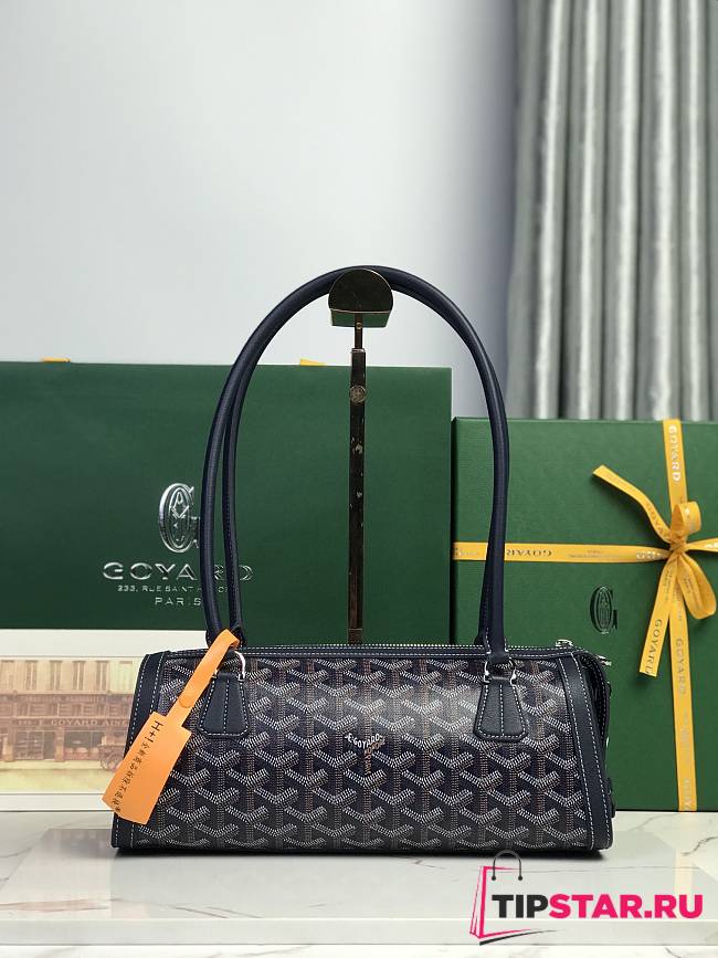 Goyard Bonbonnière Bag Chevroches Calfskin Dark Blue - 1