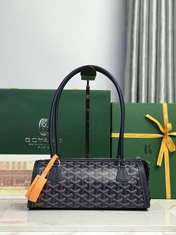 Goyard Bonbonnière Bag Chevroches Calfskin Dark Blue