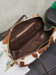 Miumiu Beau Medium calf hair shoulder bag White/Burnt Sienna - 6