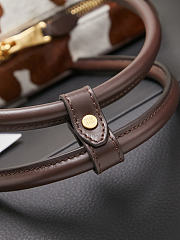 Miumiu Beau Medium calf hair shoulder bag White/Burnt Sienna - 3