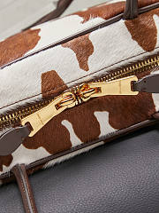 Miumiu Beau Medium calf hair shoulder bag White/Burnt Sienna - 4