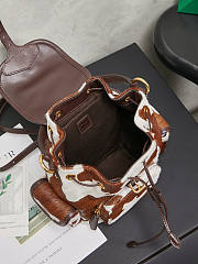 Miumiu Printed leather backpack White/Burnt Sienna - 6