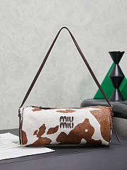 Miumiu Calf Hair Pouch White/Burnt Sienna - 1