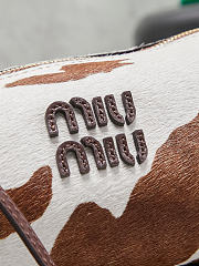 Miumiu Calf Hair Pouch White/Burnt Sienna - 4