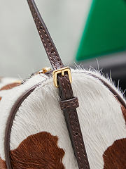 Miumiu Calf Hair Pouch White/Burnt Sienna - 2