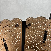 Alaia Mina 25 laser-cut leather tote black - 4