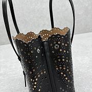 Alaia Mina 25 laser-cut leather tote black - 2