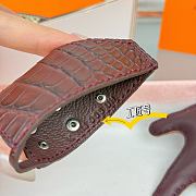 Hermes Rodeo Robeo Coeur Pony Bag Keychain Brown Silver - 2