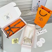 Hermes Rodeo Robeo Coeur Pony Bag Keychain White Gold - 3